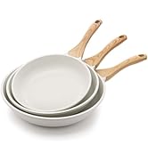 SENSARTE Nonstick Frying Pan Skillets, White Ceramic Coating Omelette Pans, Healthy Cookware Chef...