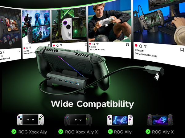 rog xbox ally x dock steam deck oled lcd docking station