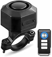 Zoiinet Bike Alarm with Remote, 110dB Wireless Anti-Theft Vibration Motorcycle Alarm, Door, Windo...