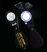 Hasting 20x Magnification Jewelry Triple Loupe 16mm Stainless Steel, Triplet Optic Glass Folding ...