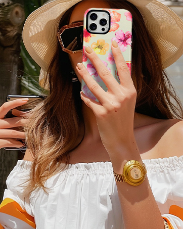 Hibiscus Seashell Summer Floral Phone Case