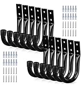 Heavy Duty Garage Storage Hooks, 12-piece Bike Hooks for Garage Wall, Utility Garage Hooks, Wall ...