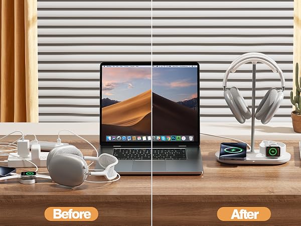 headphone stand with wireless charger