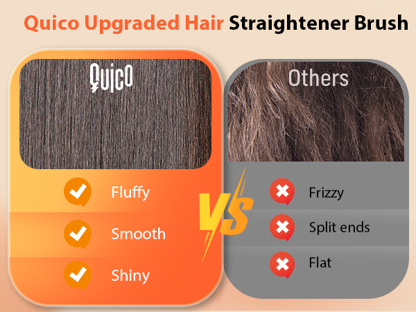 Hair straightener brush
