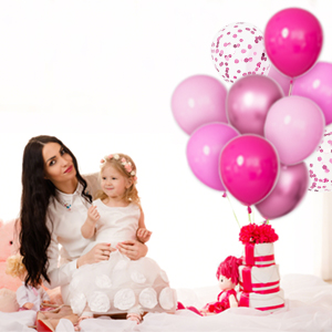 pink balloons birthday