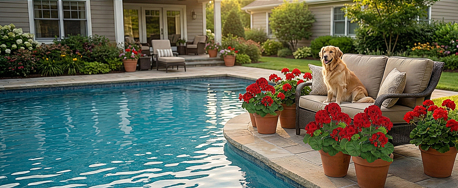 Artificial Geraniums for Outdoors