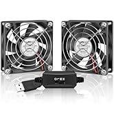WDERAIR Mini 80mm USB Computer PC Case Cooling 5V Powered Fan (Quiet), Cabinet Cooler Fan with Sp...