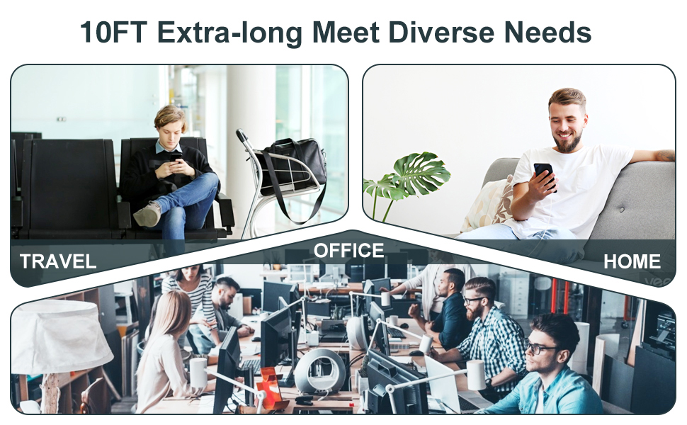 10 Feet Type C to Type C ipad charger cord