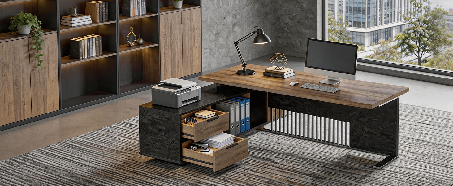  Luxury L Shaped Executive Desk