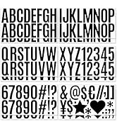 12 Sheets Letter Stickers, 2.5'' Self Adhesive Vinyl Letters Numbers Kit, Black Number Stickers f...