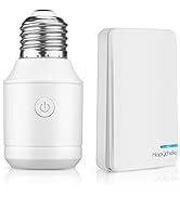 HAPYTHDA Remote Control Light Socket E26/E27 Bulb Base Holder, No Wiring Wireless Light Switch Kit