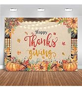 Mocsicka 7x5ft Fall Backdrop Thanksgiving Pumpkin Harvest Photography Backdrops Autumn Maple Leav...
