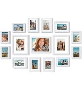 Vittanly 15 Pack Picture Frames Collage Wall Decor for Mounting or Tabletop Display, Gallery Fram...