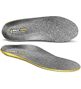 WALKHERO Wool Thermal Insoles - Wool Arch Supports Plantar Fasciitis Insert, Memory Foam Cushion ...