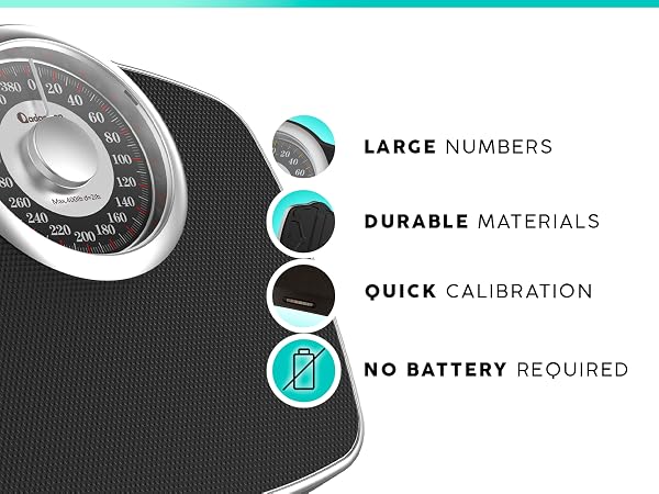Adamson A25 Scales for Body Weight - Up to 400 LB - New - 5.3" Dial on 12.4" x 10.2" Platform