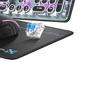 Typewriter Mechanical Gaming Keyboard with Mouse, Metal Panel Retro Keyboard with Round Keycap Bl...