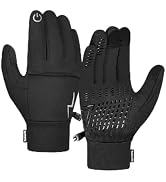 YukiniYa Kids Winter Gloves Long Fleece Waterproof Windproof Touchscreen Warm With Reflective For...