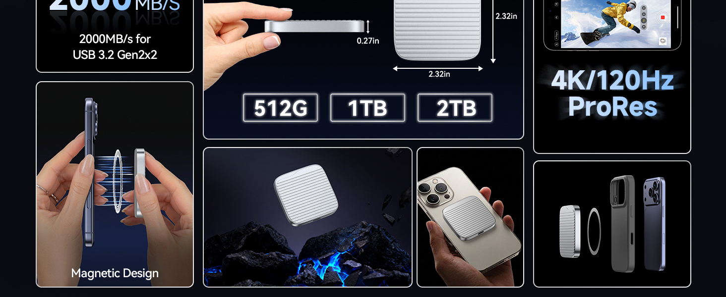 External SSD Magnetic Portable