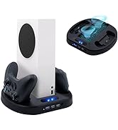 Mcbazel 3 in 1 Vertical Stand for Xbox Series S Game Console, Dual Charging Station Controller Ch...