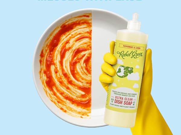 Handles stubborn messes with ease.