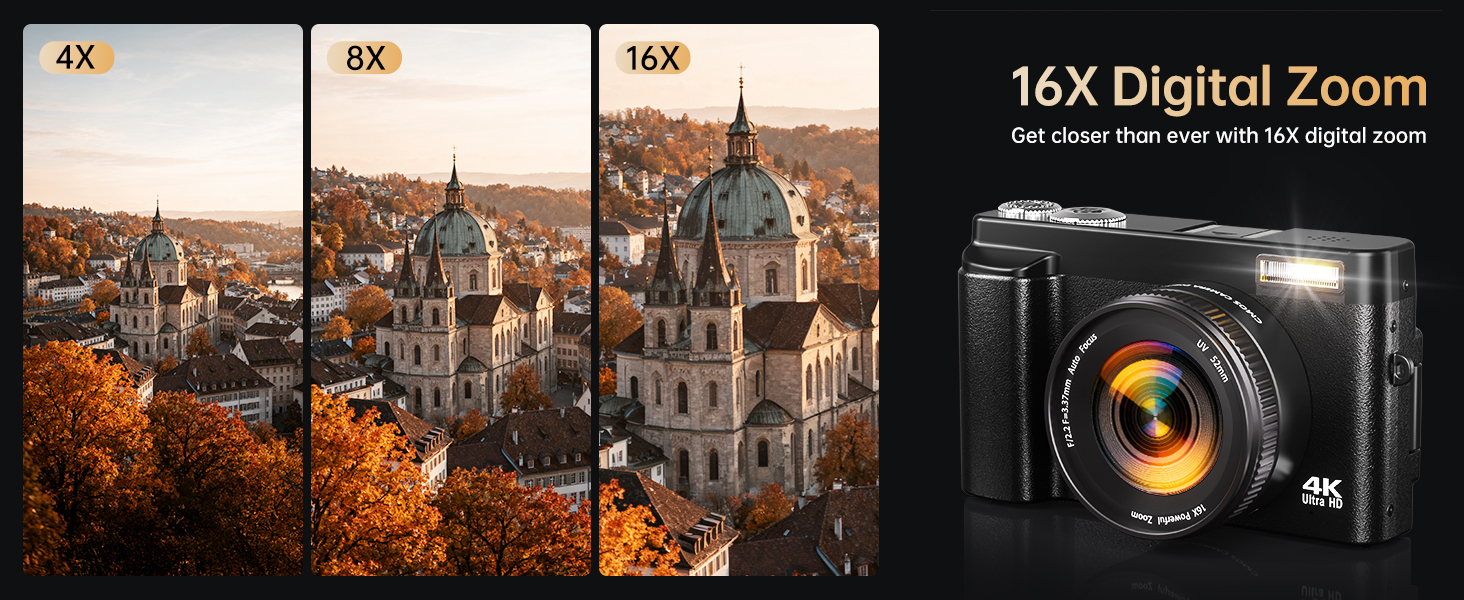 16X digital zoom