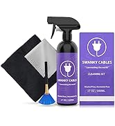 Swanky Computer Screen Cleaner Kit: Electronic Cleaner Spray 17oz + 2 Microfiber Cleaning Cloth F...