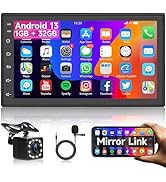 Hodozzy [1G+32G] Android Car Radio 7 Inch Double Din Touch Screen Car Stereo with Mirror Link, GP...
