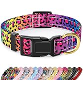 TMOODEL Reflective Dog Collar, Cute Leopard Style Dog Collar for Small Dogs, Soft Nylon Puppy Col...