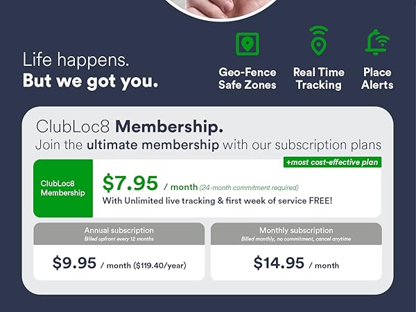 clubloc8 subscription with unlimited live tracking for your gps tracker