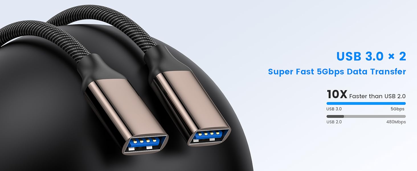 USB Splitter Y Cable