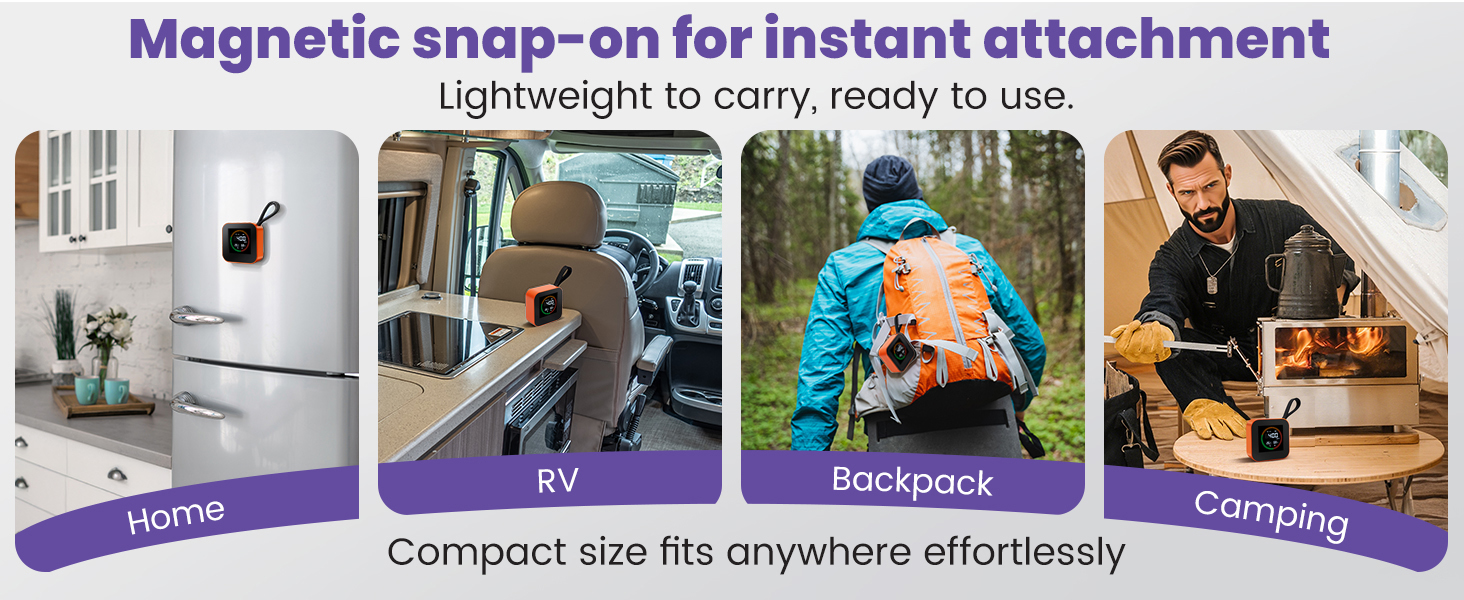 portable CO detector orange 3