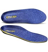 WALKHERO Wool Arch Supports Insoles - Sheepskin Fleece Plantar Fasciitis Inserts, Cushion Comfort...