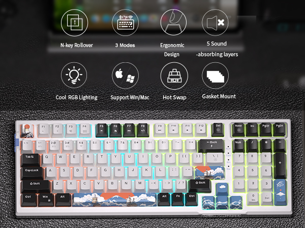 96 Percent Wireless Custom Keyboard