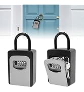 THDUJAYJAY 2 Pcs Key Lock Box,High Strength Alloy Lockbox for Keys,Lock Box for Keys with Code,Ou...