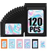 120PCS Smell Proof Mylar Bags,4"x6" Resealable Bag for Small Business,Holographic Packaging Bags ...