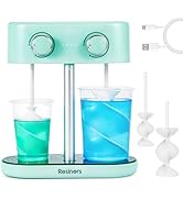 Sequence of images showing a turquoise/mint colored device with transparent sections and labeled 'Respiners'.