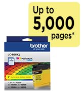 Brother Genuine LC406XLY High Yield Yellow Ink: Up to 5,000 pages*