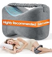 DailyCuddles Knee Pillow for Side Sleepers with Strap, Supportive Memory Foam Leg Pillow for Side...