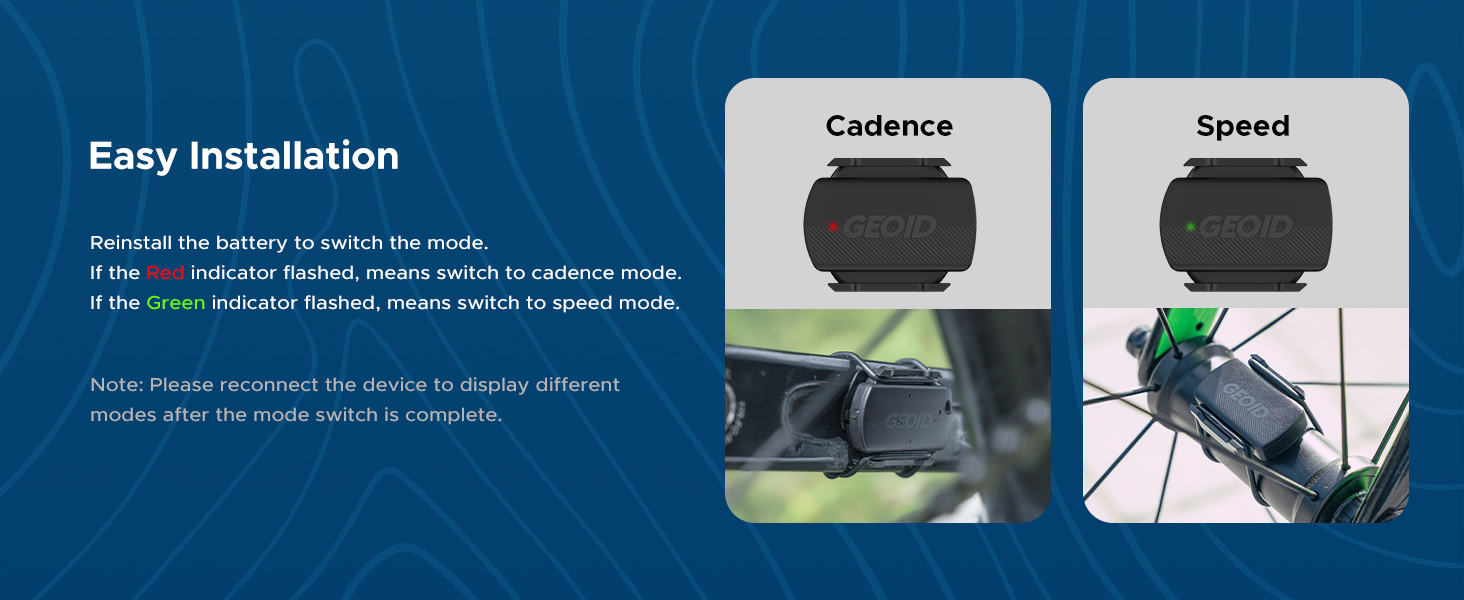 CS600 Cadence/Speed Sensor for Cycling, ANT+/Bluetooth Wireless Bicycle RPM Sensor