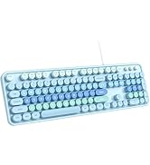 Dilter Large Print Wired USB Keyboard, 104 Keys Full Size Typewriter Keyboards, Plug and Play Off...
