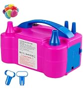 Motorenbau Electric Balloon Pump, Portable Electric Balloon Blower Machine Balloon Air Pump, Dual...