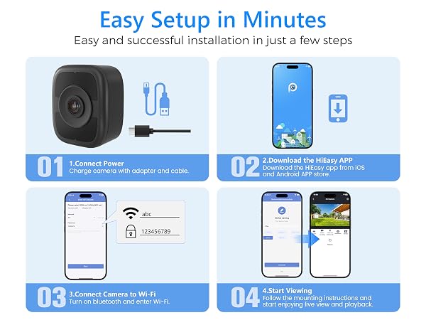 8MP 4K Window Camera Magnetic Mount with 32GB SD Card,5GHz &amp;amp; 2.4GHz WiFi Indoor Cameras
