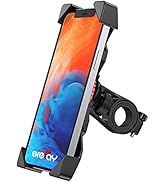 Grefay Bike Phone Mount Universal Motorcycle Cell Phone Holder Anti Shake Cradle Clamp for Road B...