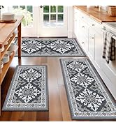 DailyCuddles Kitchen Rugs Set of 3, Non-Slip &amp; Washable Floor Mats, Water-Absorbent Area Pad, Sta...