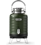 IDEUS Insulated Beverage Dispenser, All-in-one for Camping Vacuum Double-Wall Stainless Steel Wat...