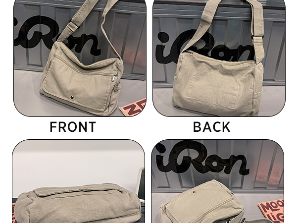Canvas Crossbody Bag Messenger Bag