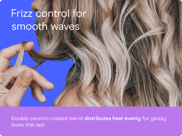 Conair ceramic curling iron wand rod hair 1 inch barrel styling heat dual voltage setting no clamp