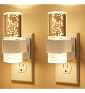 Gemmac LED Night Lights Plug into Wall, 2 Pack Plug in Night Light with 0-100 LM Adjustable Brigh...