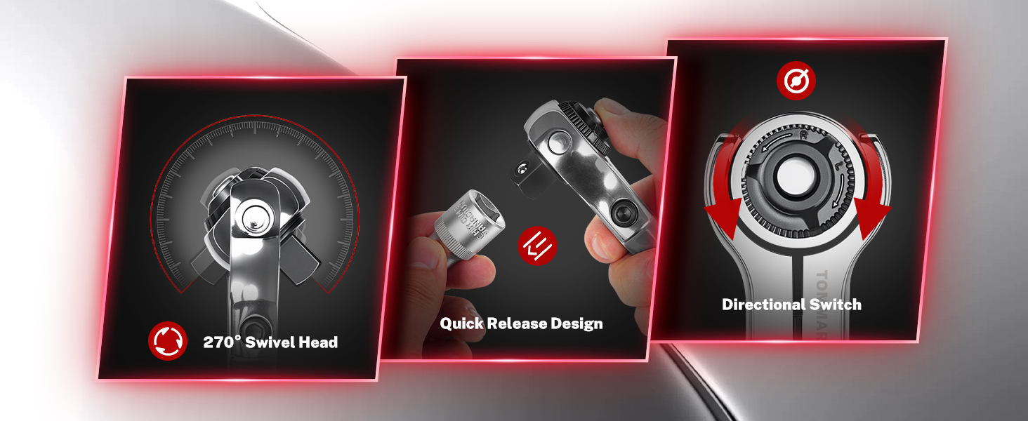 swivel ratchet socket wrench