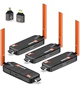 Wireless HDMI Transmitter and 3 Receivers, Support Up to 4 Receivers, 5.8G WELUSOPU HDMI Wireless...